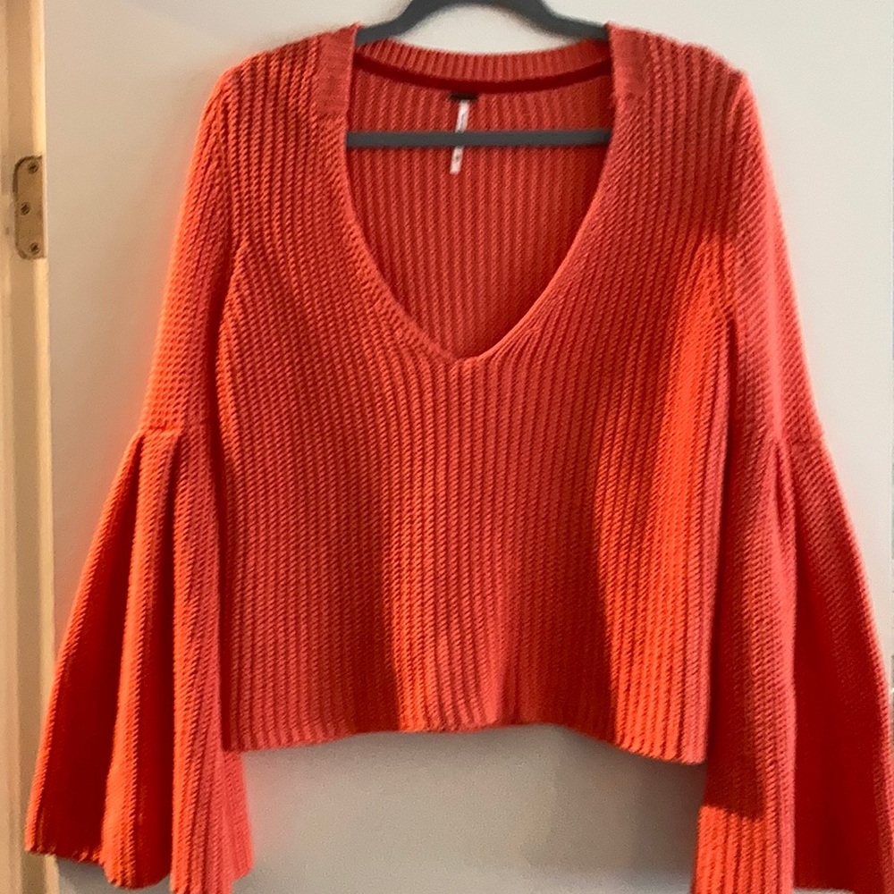 Coral low cut sweater